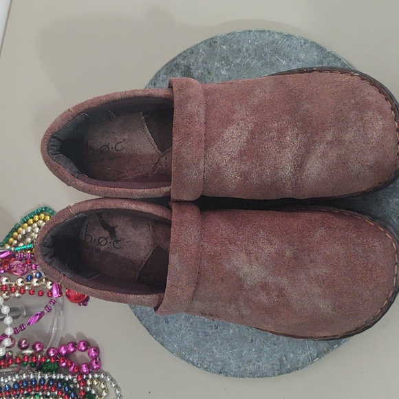 BOC Distressed Metallic Suede Euro Clogs 11 M/W - Picture 11 of 11